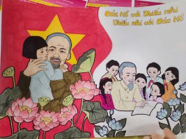 “NÉT BÚT NHỎ YÊU THƯƠNG LỚN GỬI ĐẾN BÁC HỒ”