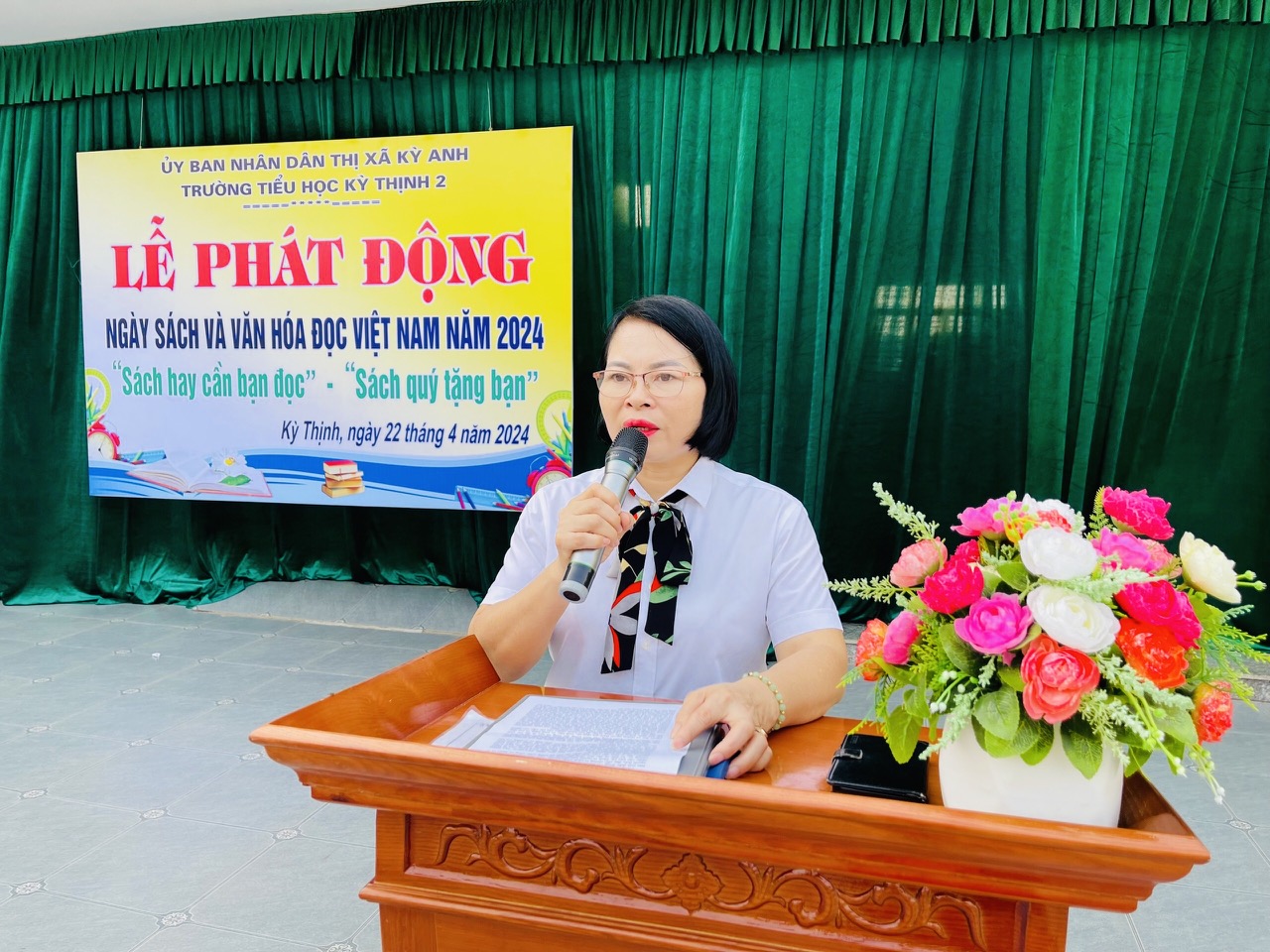 TRƯỜNG TIỂU HỌC KỲ THỊNH 2, THỊ XÃ KỲ ANH TỔ CHỨC  LỄ PHÁT ĐỘNG NGÀY SÁCH VIỆT NAM NĂM 2024